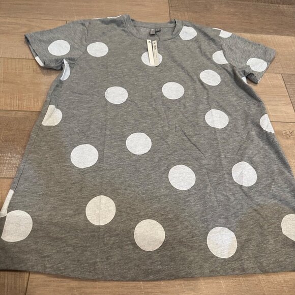 ASOS WOMENS GRAY MATERNITY TALL T SHIRT US SIZE 4 POLKA DOT - Picture 2 of 9